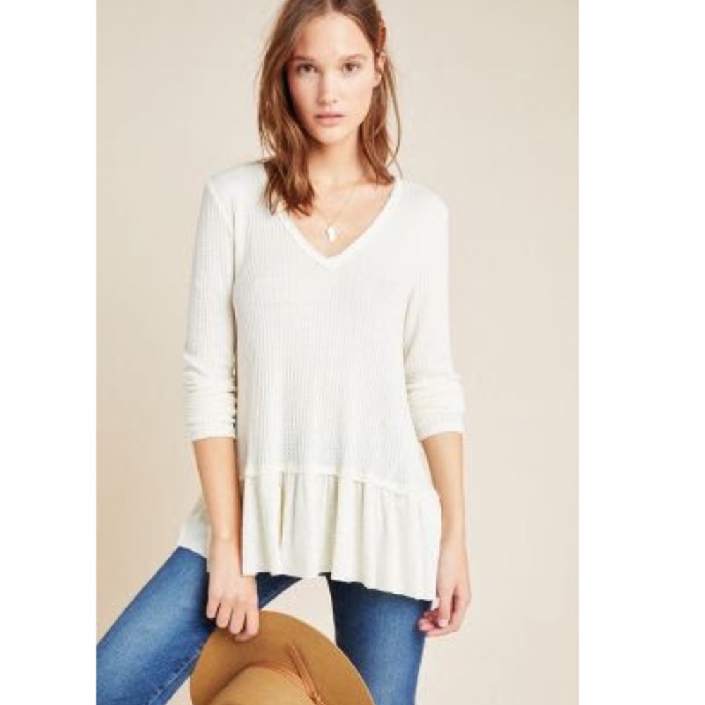 Anthropologie Tallie Peplum Top